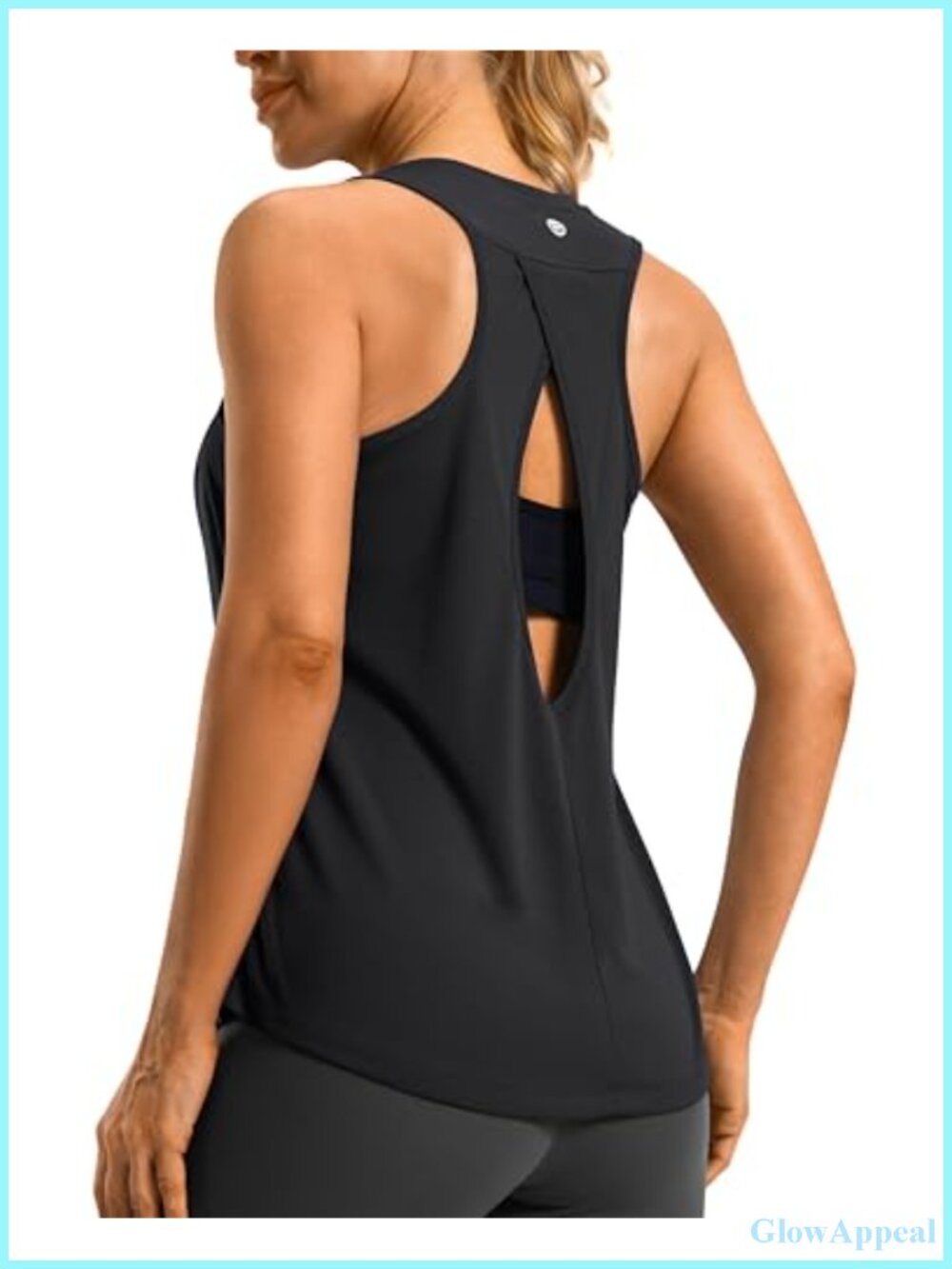 Womens Open Back Workout Tank Top Quick Dry Athletic Running Shirt